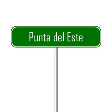 Punta del Este Town işaret - yer-adı işareti