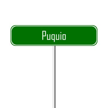 Puquio şehir işareti - yer-adı