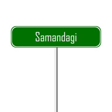 Yemeği şehir işareti - yer-adı