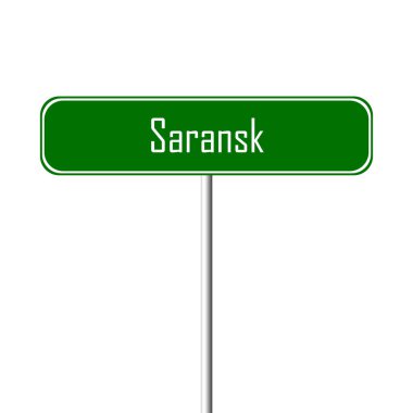 Saransk şehri işareti - yer-adı