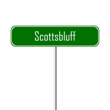 Scottsbluff şehir işareti - yer-adı