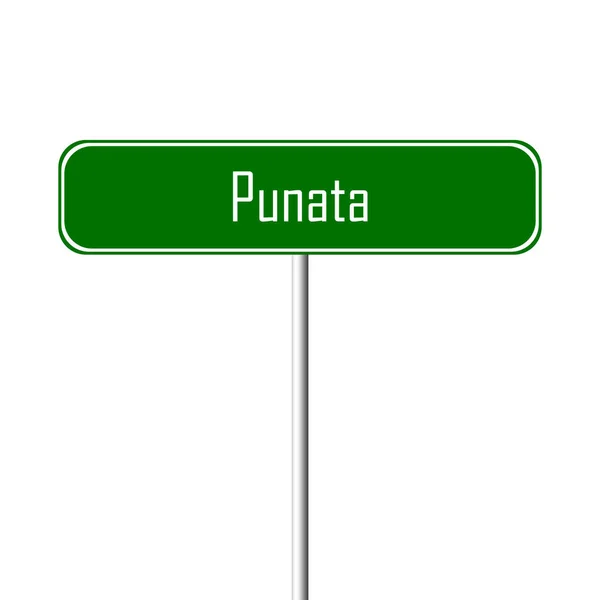 Знак Города Пуната Знак Географического Названия — стоковое фото