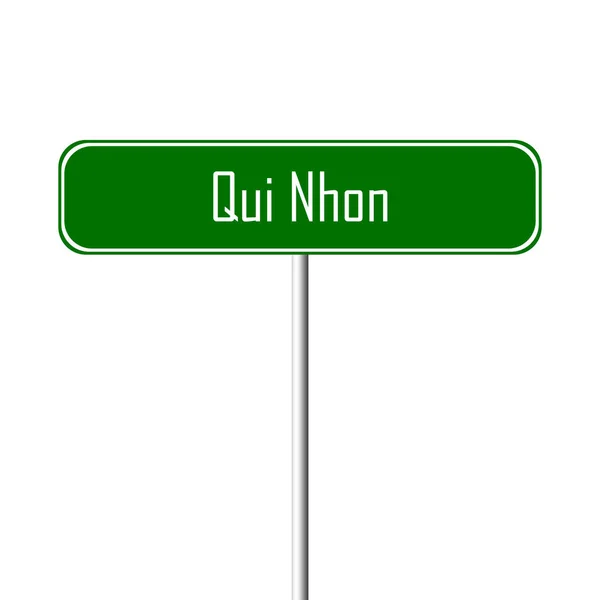 Місто Nhon Вікт Знак Назва Місця Знак — стокове фото