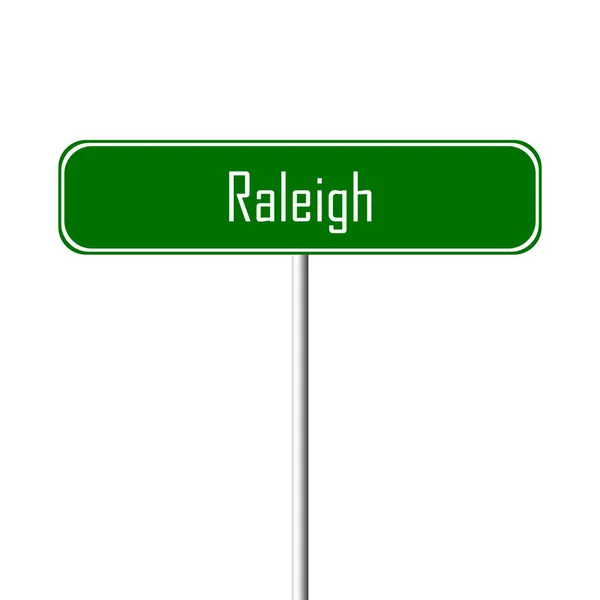 Znak Města Raleigh Místní Jméno Znamení — Stock fotografie