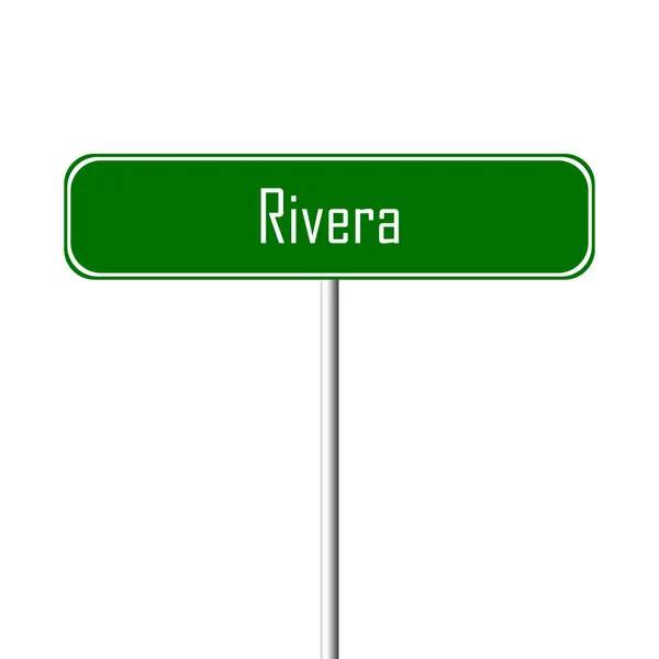Πρόσημο Πόλη Rivera Τοπωνύμιο Σημάδι — Φωτογραφία Αρχείου