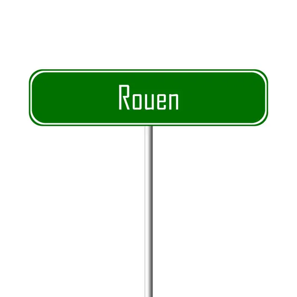 Rouen Town Sign Signo Nombre Del Lugar — Foto de Stock