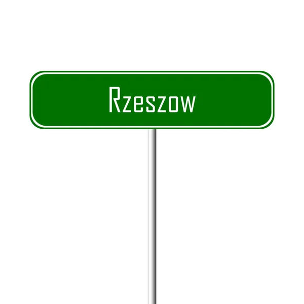 Rzeszow Stad Teken Plaatsnaam Teken — Stockfoto