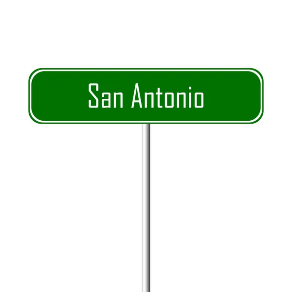 San Antonio Town Sign Place Name Sign — Stock Photo, Image