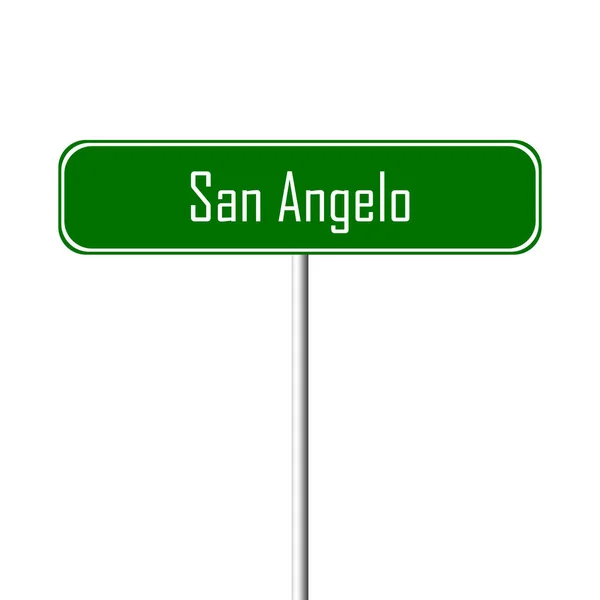 San Angelo Población Signo Lugar Nombre Signo —  Fotos de Stock