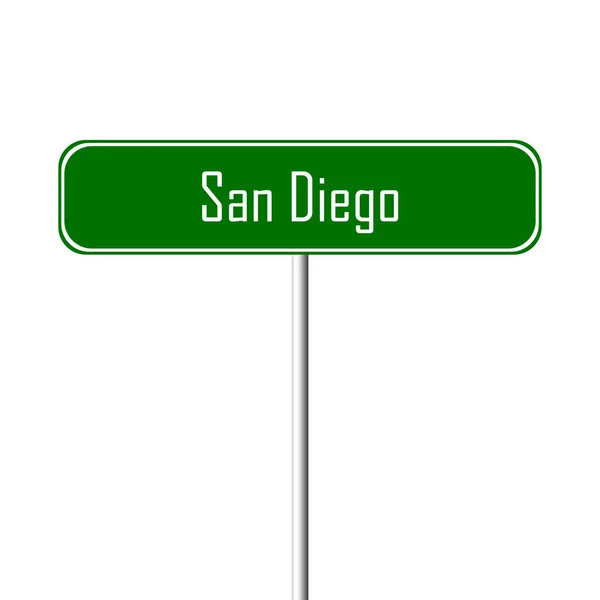 Panneau San Diego Town Nom Lieu — Photo