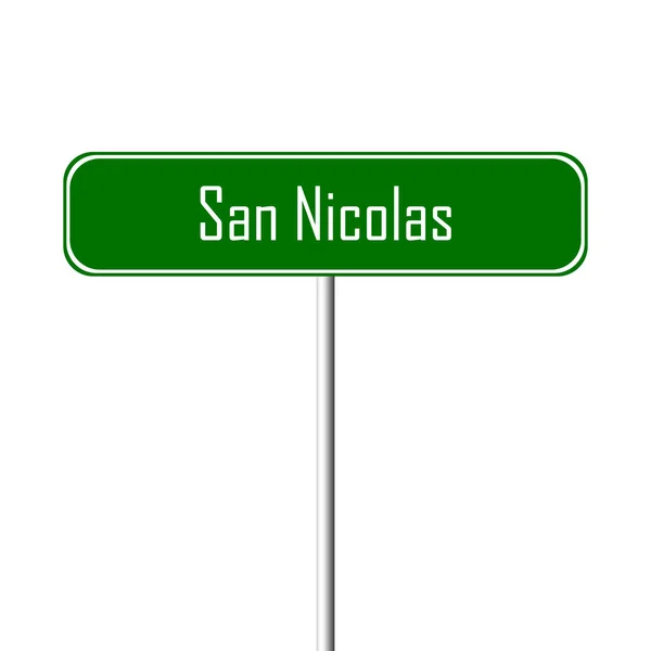 San Nicolas Town Hely Neve Regisztrál — Stock Fotó