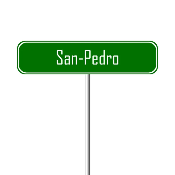San Pedro Town Tecken Ortnamn Logga — Stockfoto