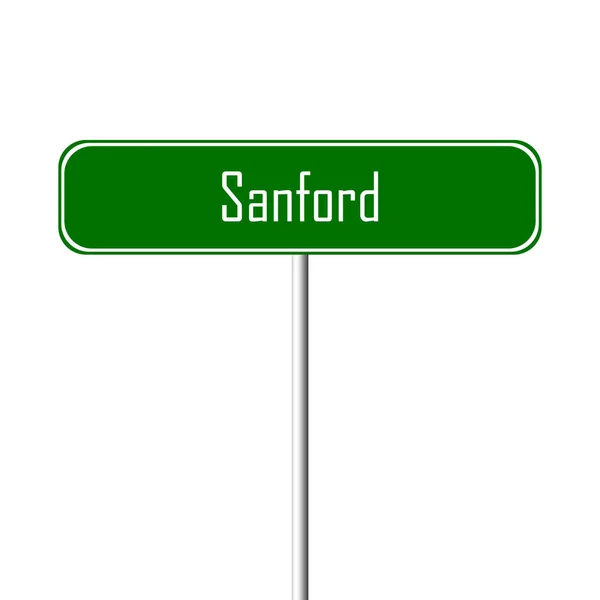 Sanford Місто Знак Назва Місця Знак — стокове фото