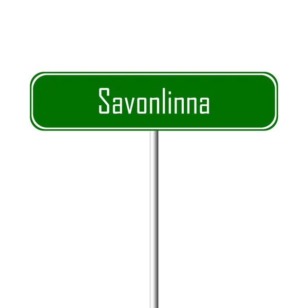 Savonlinna Város Hely Neve Regisztrál — Stock Fotó