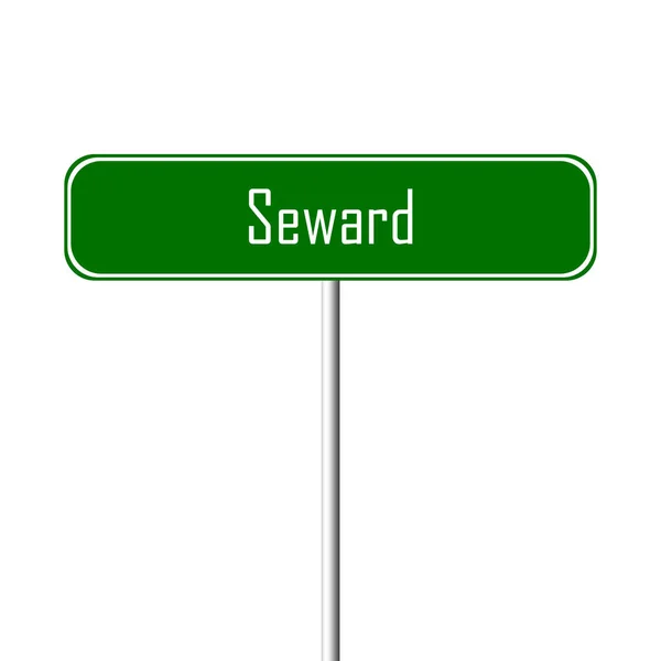 Signo Ciudad Seward Signo Nombre Del Lugar —  Fotos de Stock