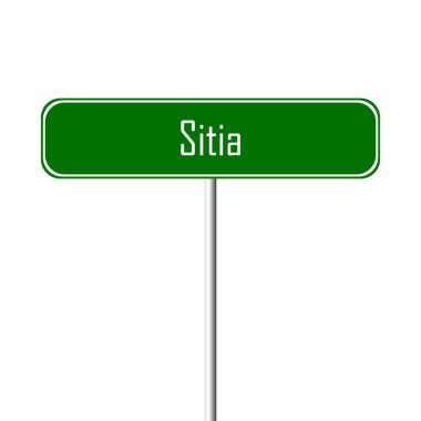 Sitia şehir işareti - yer-adı