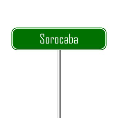 Sorocaba şehir işareti - yer-adı