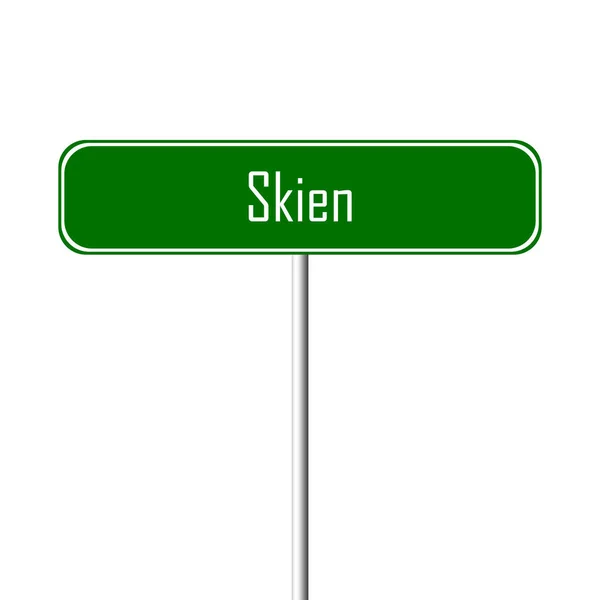Skien Town Signo Signo Nombre Del Lugar —  Fotos de Stock