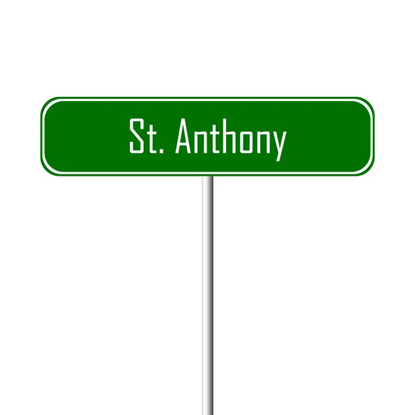 Sinal Anthony Town Sinal Nome Local — Fotografia de Stock