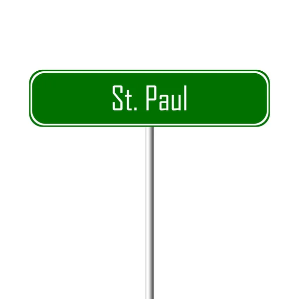 Paul Town Sign Place Name Sign — Stock Photo, Image