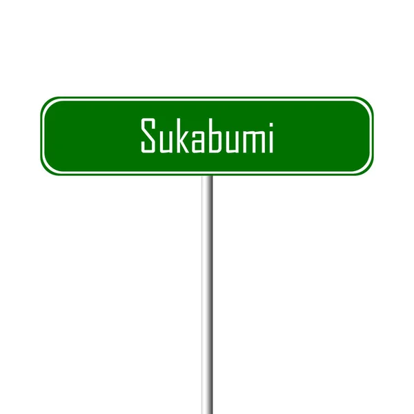 Signo Ciudad Sukabumi Signo Nombre Lugar — Foto de Stock