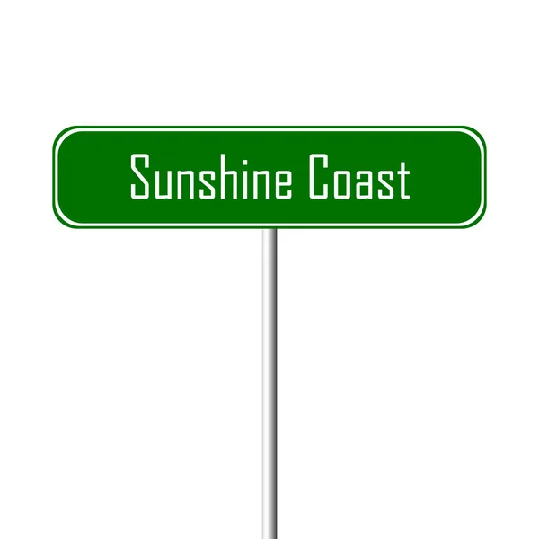 Sunshine Coast Kasaba Işareti Yer Adı — Stok fotoğraf