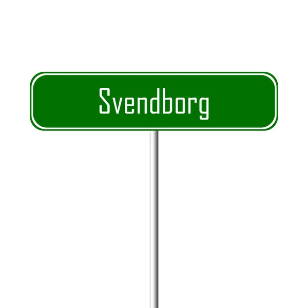 Svendborg Town Sign Signo Nombre Del Lugar —  Fotos de Stock