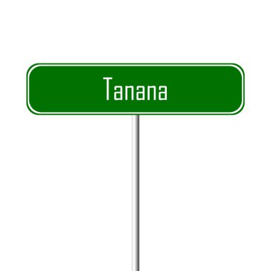 Tanana şehir işareti - yer-adı