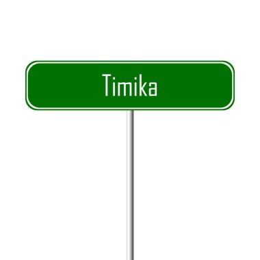 Timika şehir işareti - yer-adı