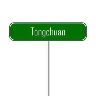 Tongchuan şehir işareti - yer-adı