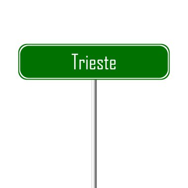 Trieste şehir işareti - yer-adı