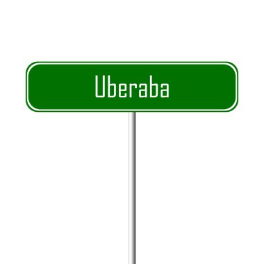 Uberaba Town sign - place-name sign clipart