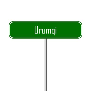 Urumçi şehir işareti - yer-adı