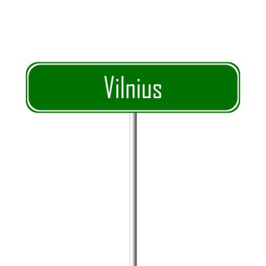Vilnius şehir işareti - yer-adı