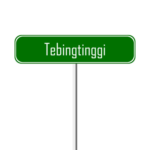 Placa Cidade Tebingtinggi Sinal Lugar Nome — Fotografia de Stock