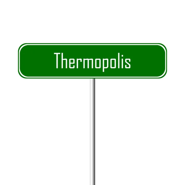 Thermopolis Ortsschild Ortsschild — Stockfoto