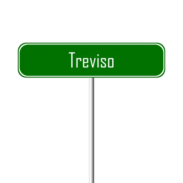 特里维索镇标志地方 名字标志 — 图库照片