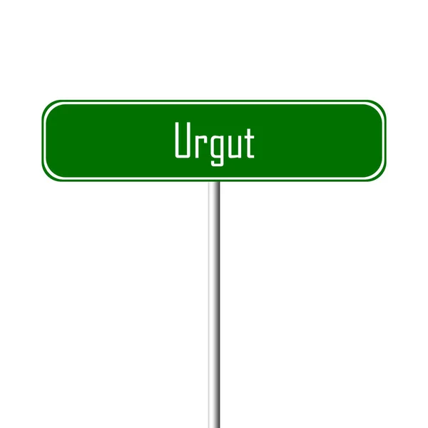 Urgut Town Sign Signo Nombre Del Lugar —  Fotos de Stock