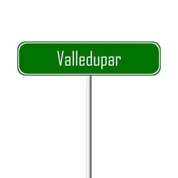 Valledupar Town Sign Place Name Sign — Stock Photo, Image