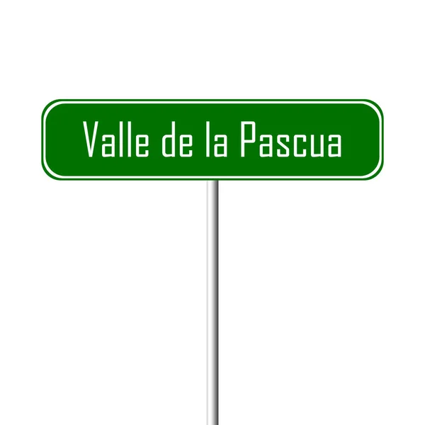 Вывеска Vfelde Pascua Town Табличка Названием Города — стоковое фото