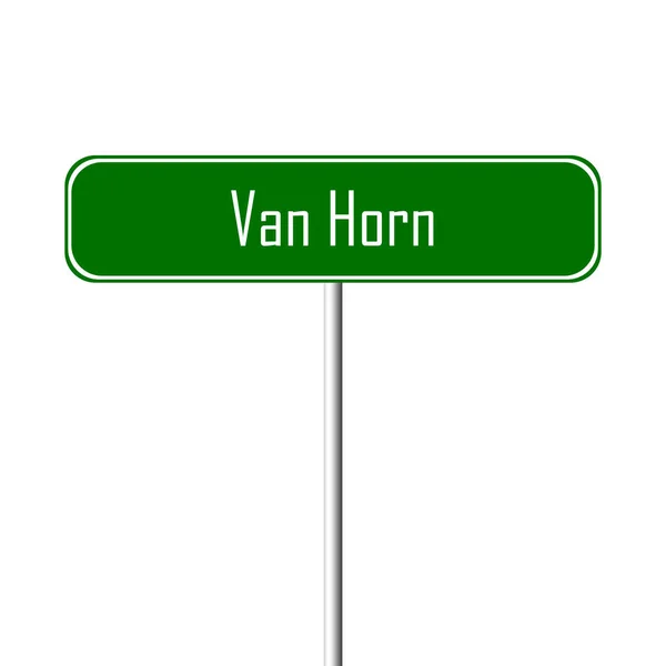 Město Van Horn Místní Jméno Zaregistrovat — Stock fotografie