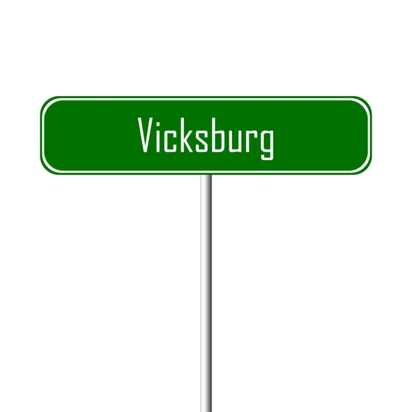 Město Vicksburg Sign Znamení Místní Jméno — Stock fotografie