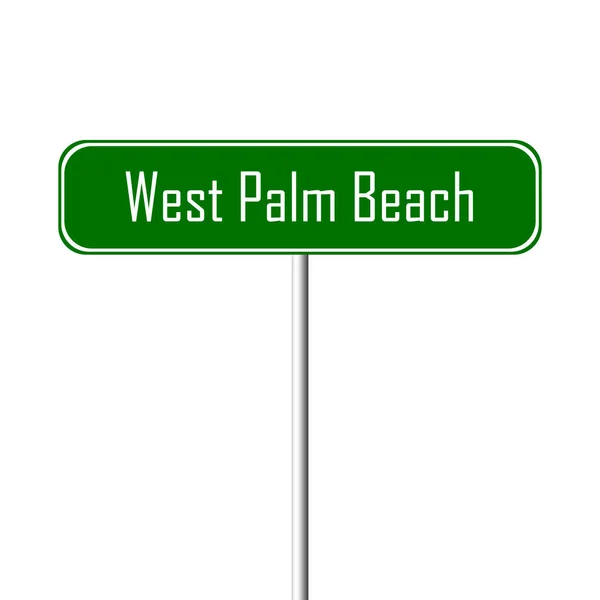 West Palm Beach Město Místní Jméno Zaregistrovat — Stock fotografie