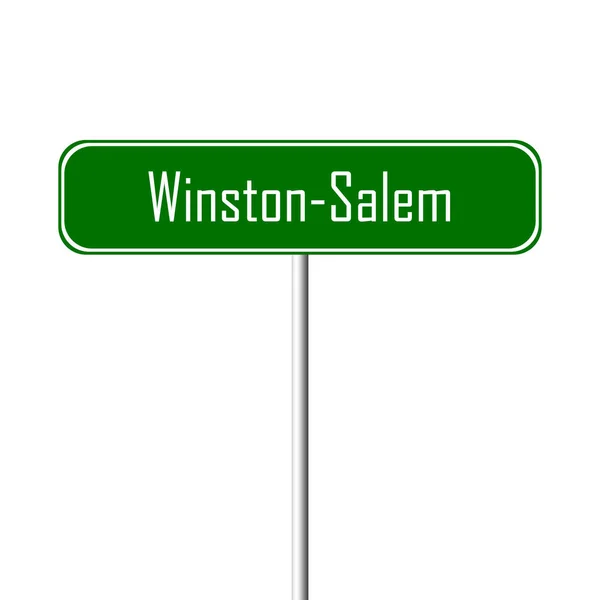 Winston Salem Staden Tecken Ortnamn Logga — Stockfoto