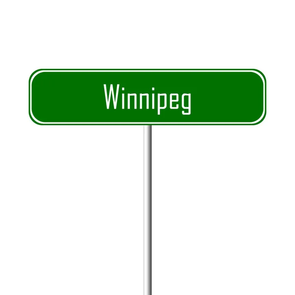 Sinal Cidade Winnipeg Sinal Lugar Nome — Fotografia de Stock