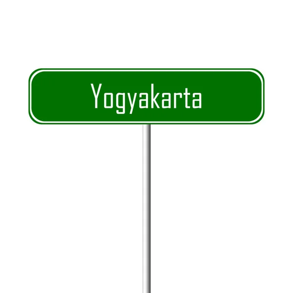 Yogyakarta Town Sign Signo Nombre Del Lugar — Foto de Stock