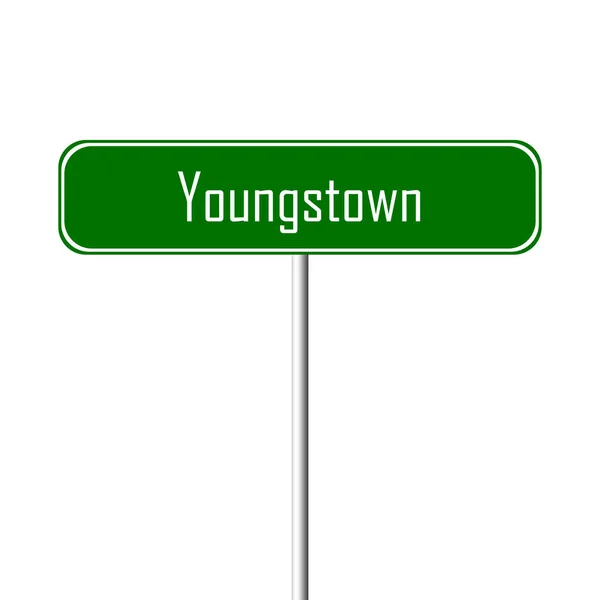 Youngstown Staden Tecken Ortnamn Logga — Stockfoto
