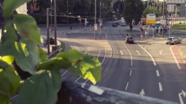 Trafik zaman atlamalı şehir, darmstadt (Almanya)