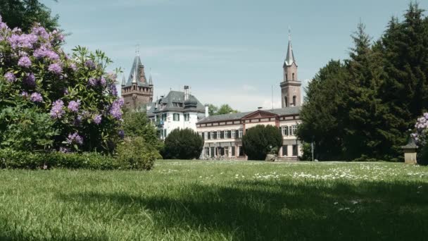 Weinheim Kasteelpark Duitsland — Stockvideo