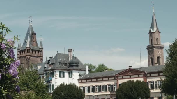 Weinheim Castle Park Almanya — Stok video